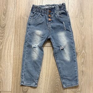 Little Bipsy Blue Distressed Paperbag denim